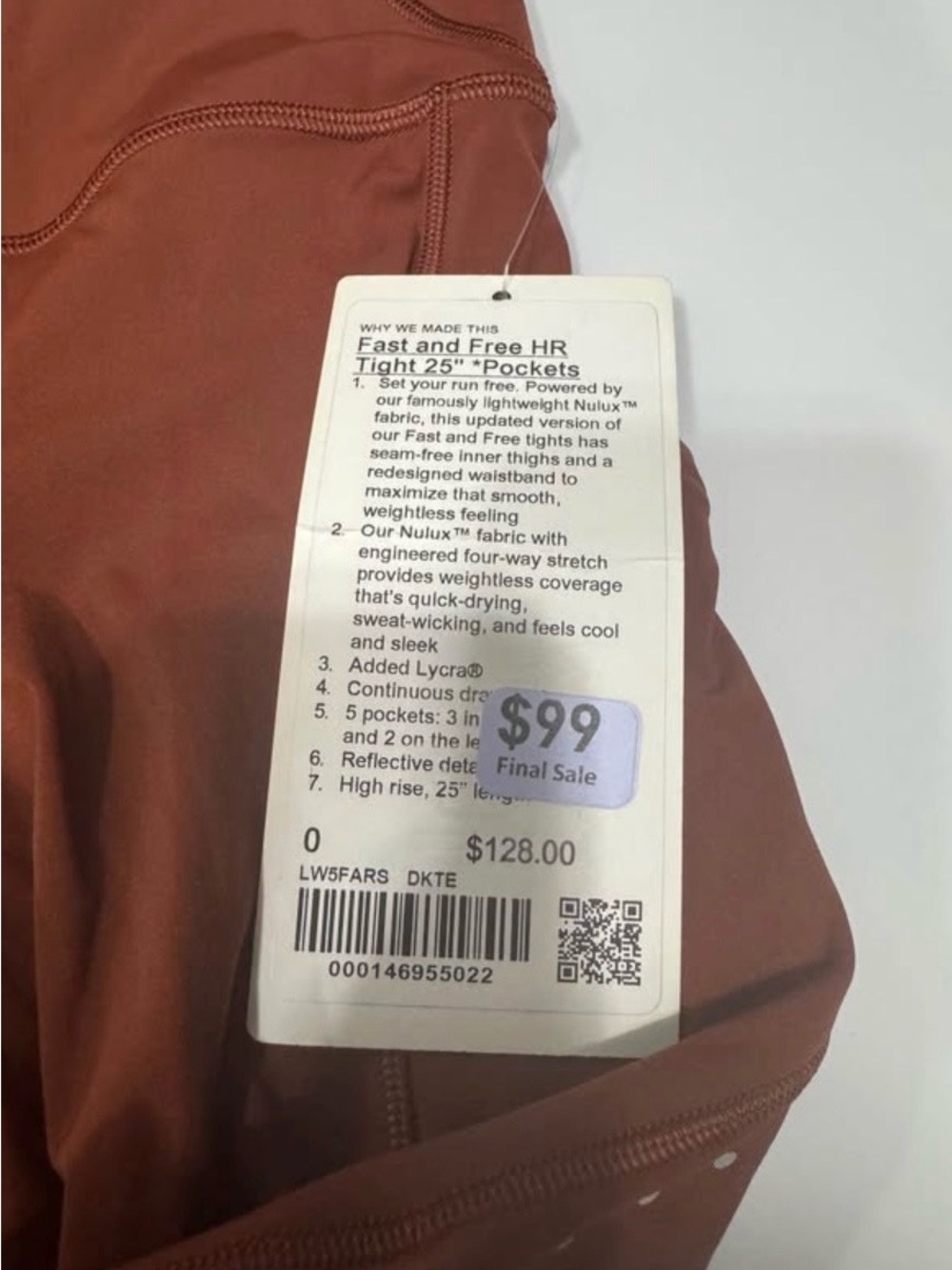 lululemon athletica  Fast and free Leggings